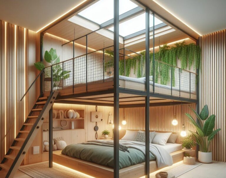 Lit mezzanine avec escalier : Maximiser l’espace d&rsquo;une pièce avec style et fonctionnalité