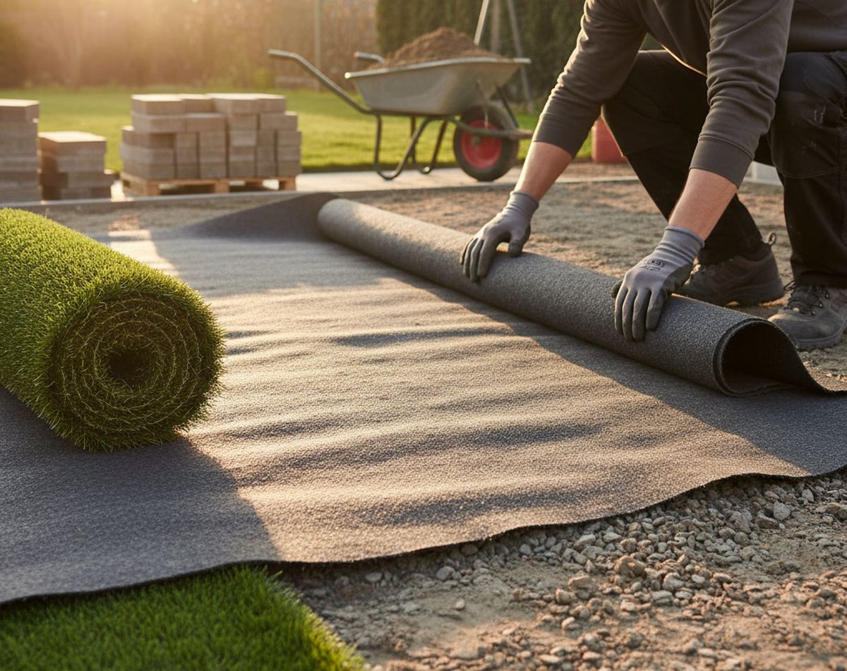 géotextile ou toile de paillage pour gazon synthétique