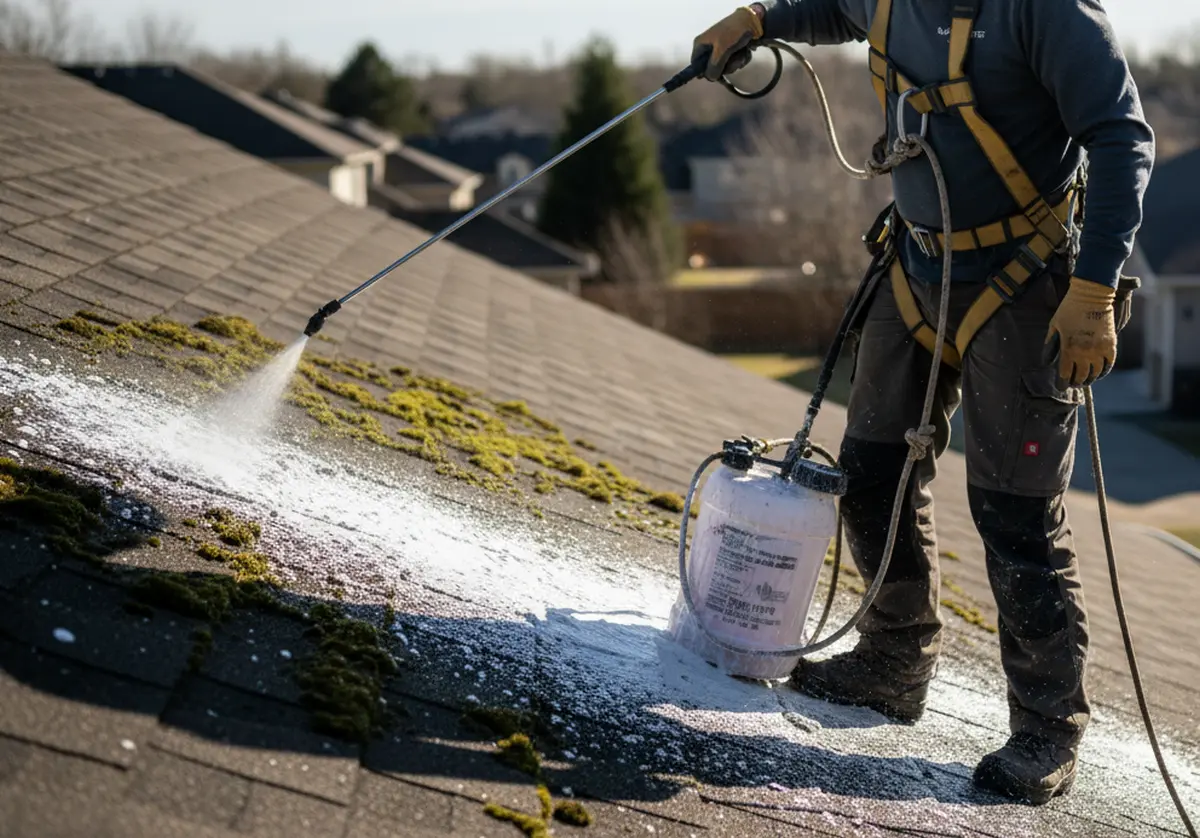 Prix démoussage toiture en 2026 : tarifs réels et ce qui fait varier le coût
