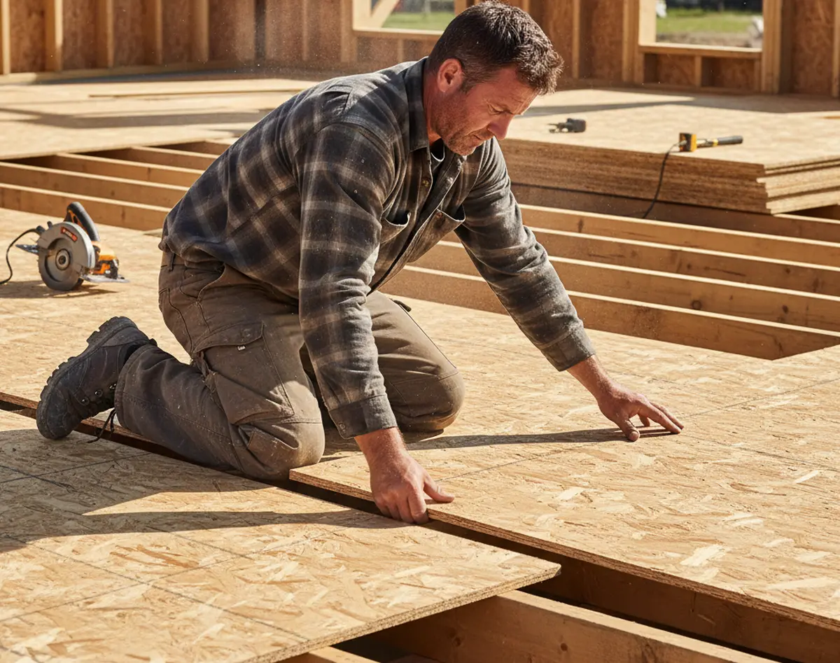 pose plancher osb sur solives